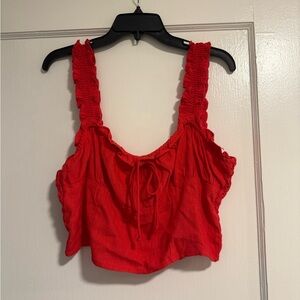 Ruffled Crop top NWOT
